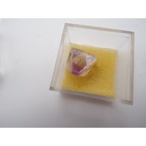 Fluorite Octahedron Crystal Specimen Mineral in Display‎ Box